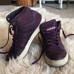 Purple Adidas High tops